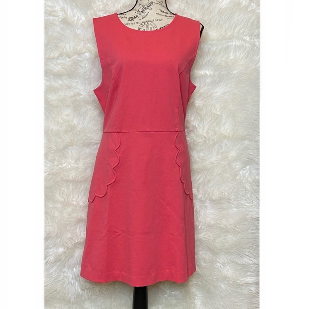 NWT Madison Jules Women’s Sleeveless Dress w/ Scalloped Pockets M